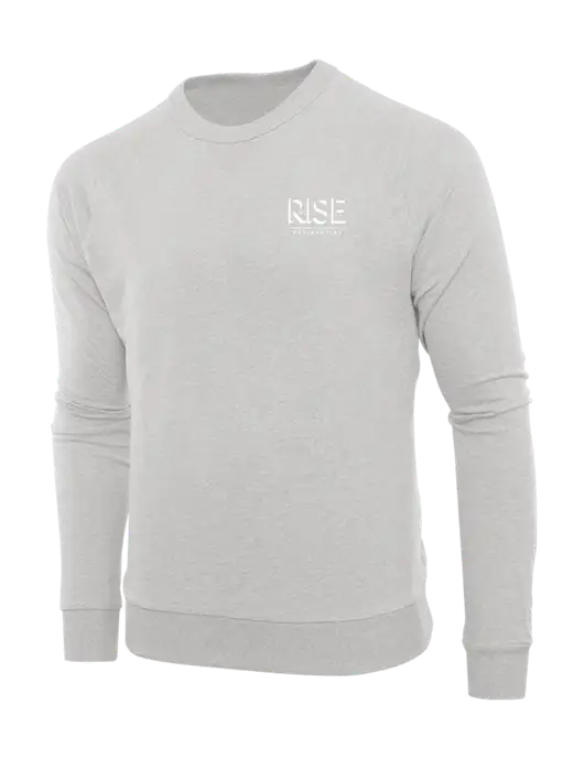 Allmade Granite Grey Heather Organic French Terry Crewneck Sweatshirt w/Rise Residential Logo