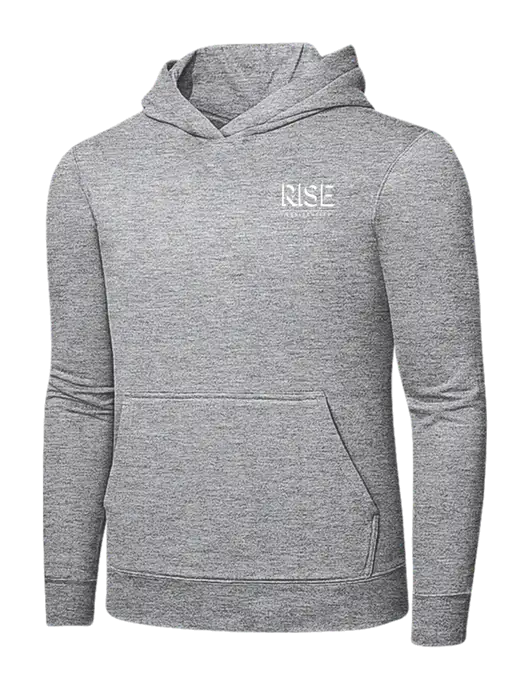Light Grey Heather 7.8 oz Ring Spun Hooded Sweatshirt w/Rise Residential Logo