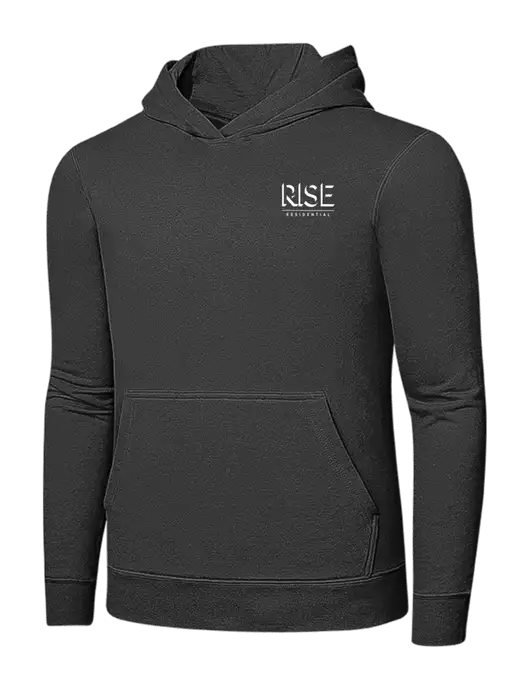 Charcoal 7.8 oz Ring Spun Hooded Sweatshirt w/Rise Residential Logo
