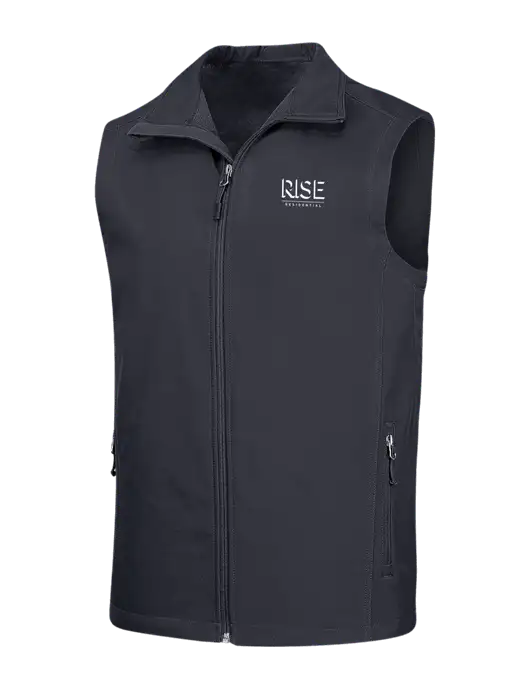 Dark Grey Core Soft Shell Vest w/Rise Residential Logo