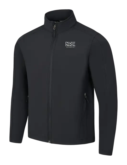Black Core Soft Shell Jacket w/Rise Residential Logo