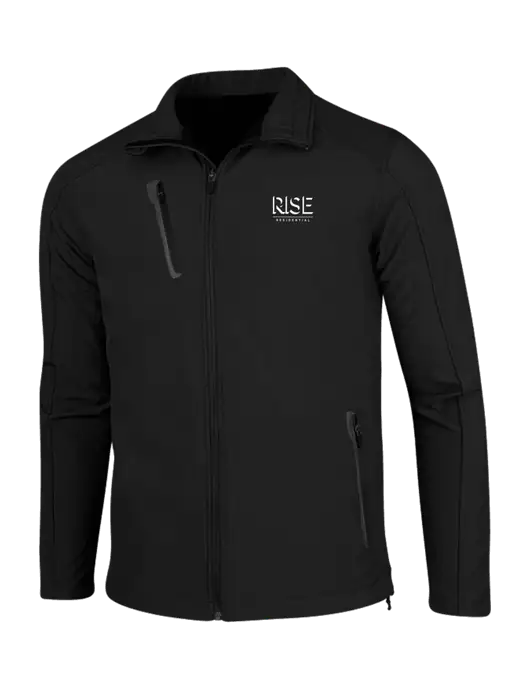 Black Welded Softshell Jacket w/Rise Residential Logo