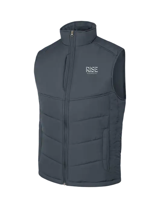 Dark Slate/Black Puffy Vest w/Rise Residential Logo
