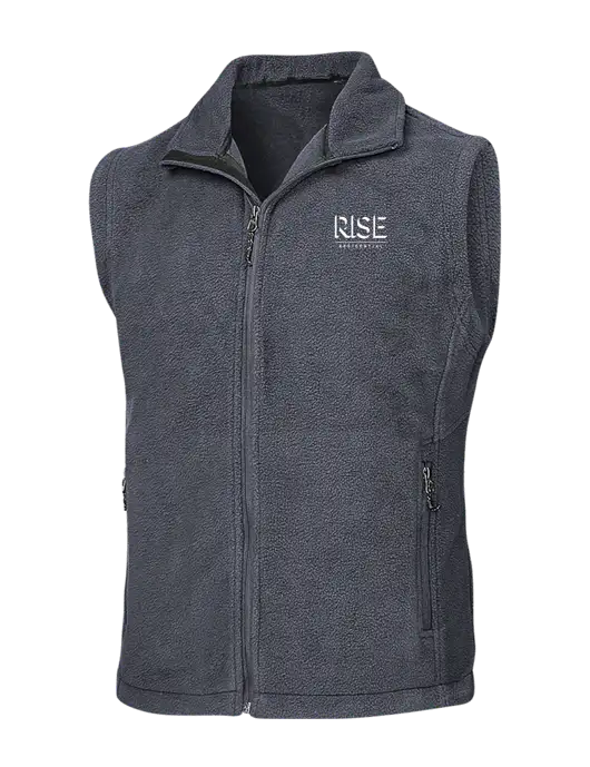 Dark Grey Fleece Vest w/Rise Residential Logo