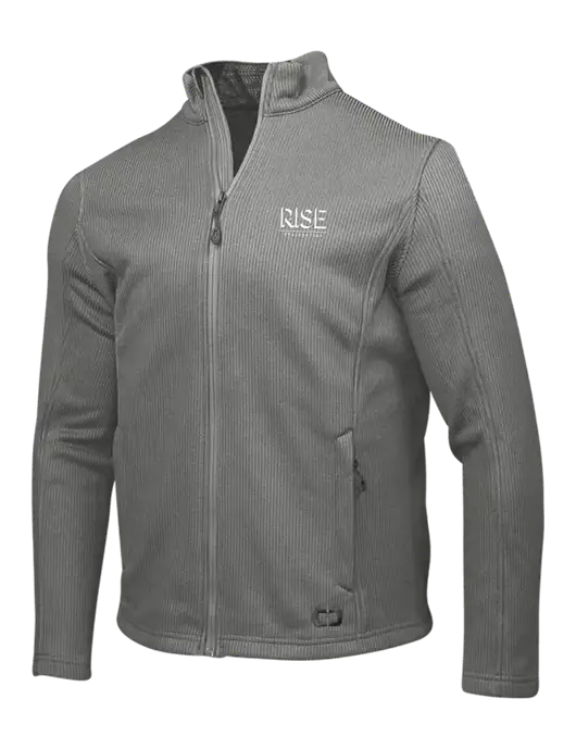 OGIO Medium Grey Grit Fleece Jacket w/Rise Residential Logo