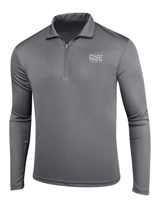 Medium Grey PosiCharge Competitor 1/4 Zip Pullover w/Rise Residential Logo