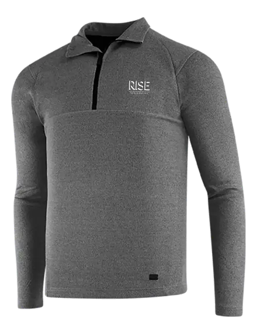 OGIO Dark Grey Heather Transition 1/4 Zip Pullover w/Rise Residential Logo