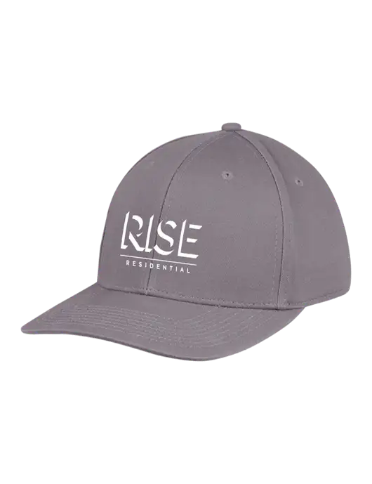 Premium Modern Structured Twill Charcoal Snapback Cap w/Rise Residential Logo