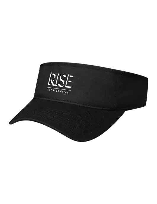 Black Cap Visor w/Rise Residential Logo