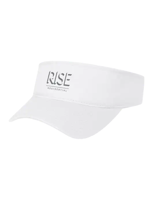 White Cap Visor w/Rise Residential Logo
