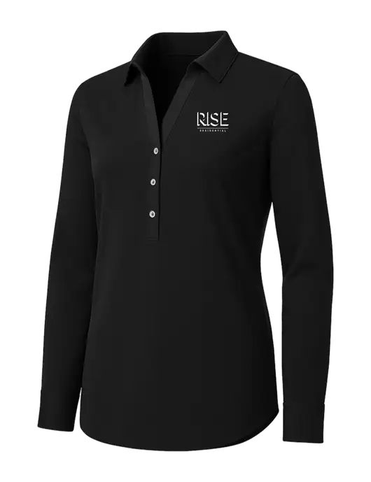Womens Black City Stretch Shirt w/Rise Residential Logo