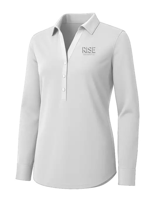 Womens White City Stretch Shirt w/Rise Residential Logo