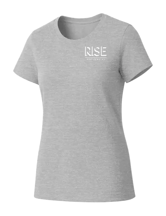 Womens Seriously Soft Light Heathered Grey T-Shirt w/Rise Residential Logo