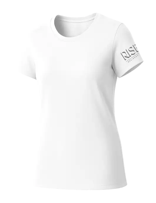 Womens Seriously Soft White T-Shirt w/Rise Residential Logo