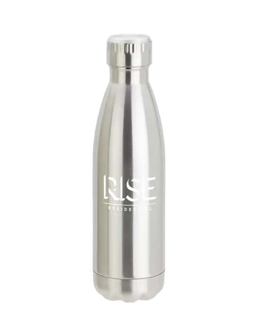 City Go Silver 17 oz Insulated Bottle w/Rise Residential Logo