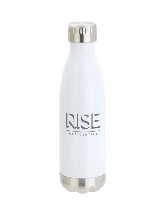 City Go White 17 oz Insulated Bottle w/Rise Residential Logo
