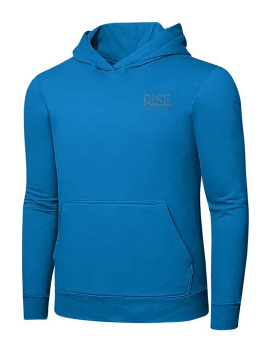 Medium Dark Sapphire 7.8 oz Ring Spun Hooded Sweatshirt w/Rise Residential Logo