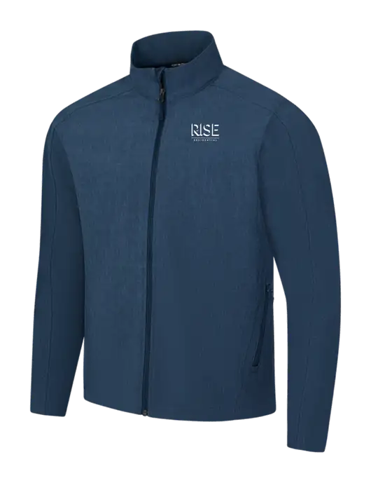 Navy Heather Core Soft Shell Jacket w/Rise Residential Logo