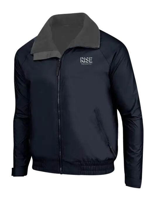 True Navy/Grey Heather Classic Competitor Jacket w/Rise Residential Logo