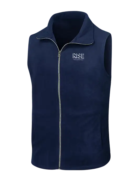Navy Microfleece Vest w/Rise Residential Logo