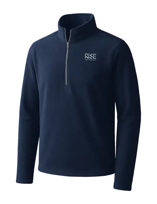 Navy Microfleece 1/2 Zip Pullover w/Rise Residential Logo